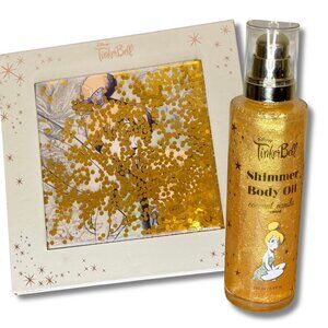 Disney Tinkerbell Eyeshadow Palette & Shimmer Body Oil Bundle - NEW